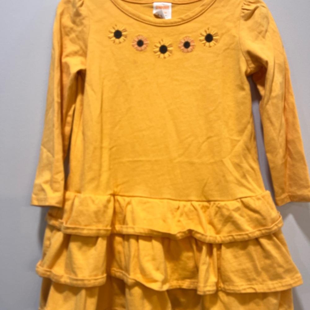 Girls sunflower dress with matching zip up size 18-24 months